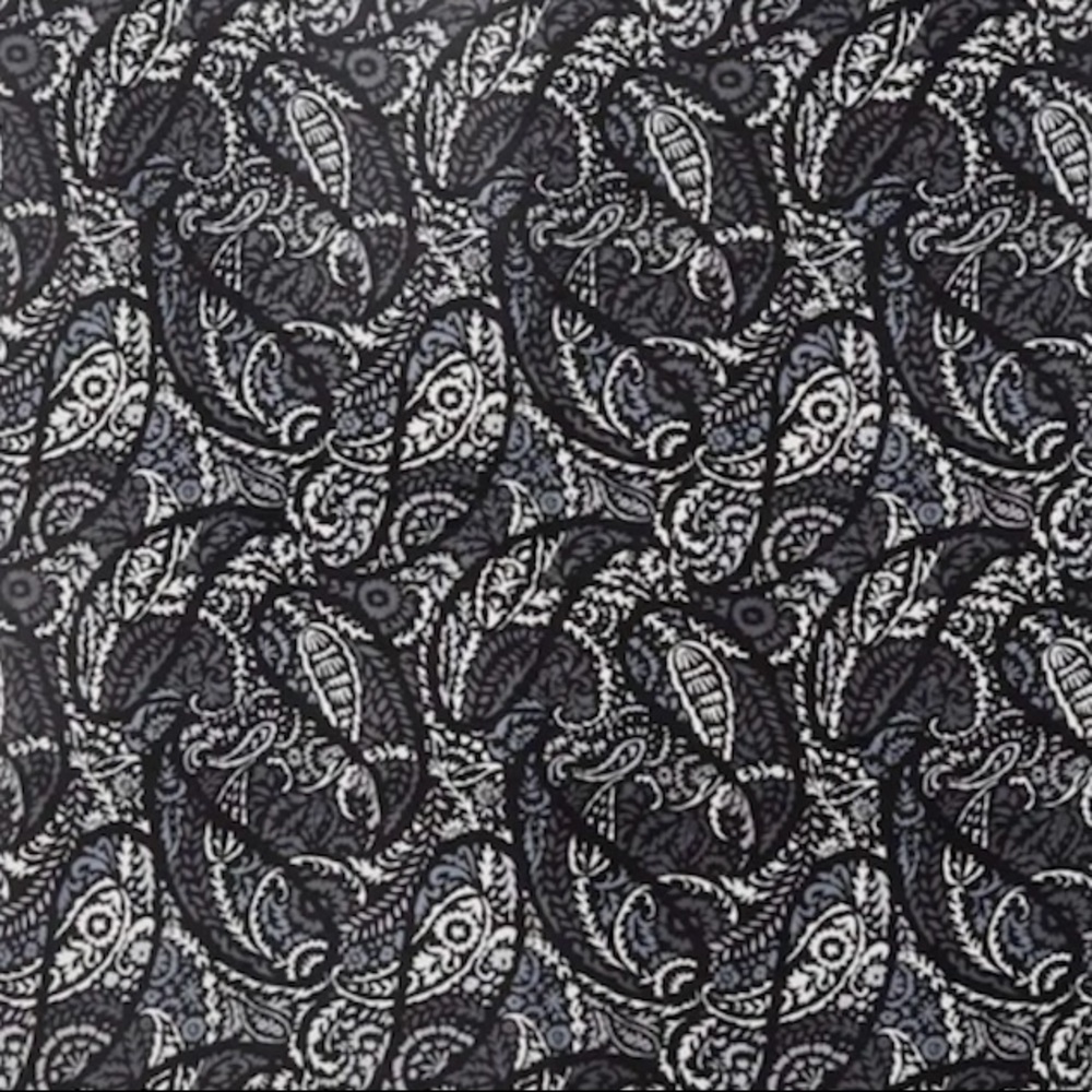 Vera Bradley Paisley Noir Throw Blanket Black White 80x 50 - Picture 2 of 7